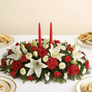 centerpiece holiday flowers
